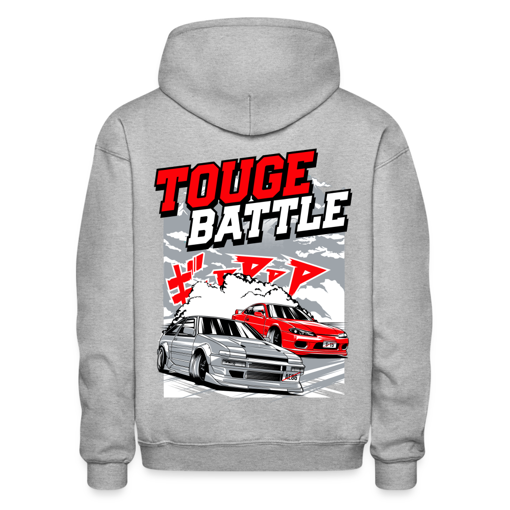 Touge Battle Hoodie - heather gray
